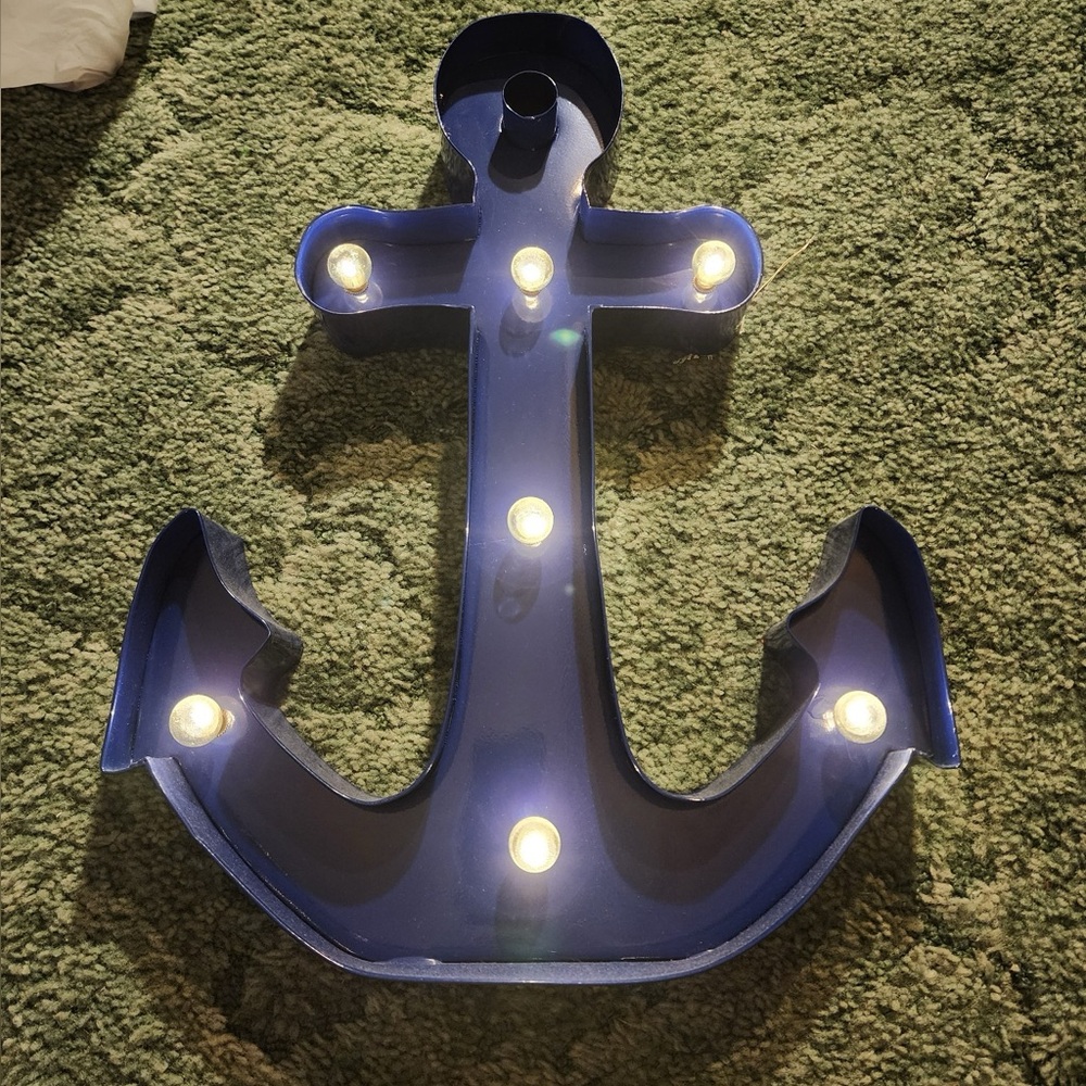Nautical Blue Anchor LED Light